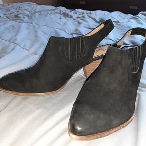 Black Open Back Heels